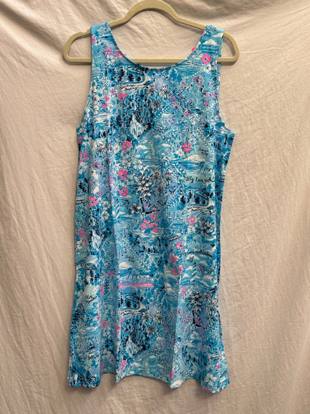 Lilly Pulitzer Blue & Pink Sleeveless Printed Kristen Mini Dress